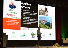 Stijn Weijns, of the Dutch Agrocare, gave a presentation on "Enhancing crop growth and increasing production with mid-tech greenhouses and AI-driven solutions".