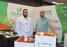 Hicham Aoumat (left) from CASEM, the distributor of seeds and fertilizers.
