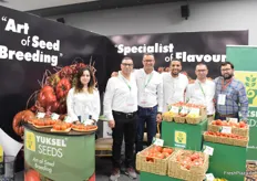 Hicham Abba and the Yuksel Seeds Morocco team. During the Morocco Tomato Conference, they presented the catalogue of ToBRFV-resistant tomato varieties.
