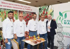 Abdessamad Arouay (middle) and the team of Hi-Tech Seeds Maroc.