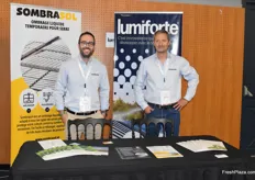 Frederic Robert and Mario Alvarez from Lumiforte, bringing coating solutions for greenhouses.