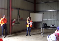 Angela Candeloro, Director of Tripod Farmers, gave an explanation about her farm to the visitors.