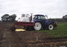 The drawcard of the visit to Tripod Farmers was a LaserWeeder from Carbon Robotics.