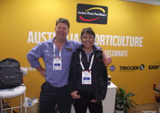 Conrad Leeks and Natalia Gomez from Incitec Pivot Fertilisers.