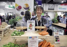 Hort Innovation had a number of inventive ways to attract delegates to some of the produce on offer. One of those was dark chocolate that used Brussel sprouts and also white chocolate using carrots.