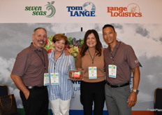 Showing organic strawberries are Paul Foster, Stephanie Hilton, Becky Wilson, and Alan Tagami with Tom Lange/Seven Seas.