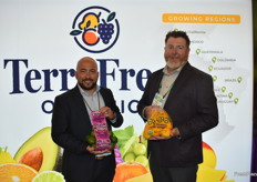 Jason Laffer and Bryce Haley with TerraFresh Organics show organic limes as well as organic lemons.