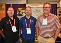 Mark Martins, Damon Barkdull and Todd Pearson with Central West Produce have a West Coast organic berry program.