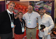 The Canadian Produce Marketing Association is attending OPS and visiting with Mountain View Fruit Sales. From left to right: Ron Lemaire, Sue Lewis, Aaron Winslow, and George Pitsikoulis.