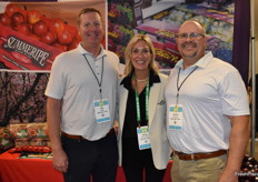 Bo Brett, Krista Beckstead, and Aaron Winslow with Mountain View Fruit Sales.