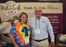 Meghan Klotzbach and Mark Kreiner with Mother Earth Organic Mushrooms.