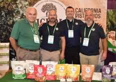 Joe Wodyka, Jared Lorraine, Jeff Nichols and Roman Sowala with Nichols Farms have a variety of flavored pistachios on display.