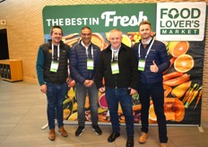 Alwyn Carstens of exporter Market Demand Fruits, Munesh Maharaj of shipping and logistics company Savino del Bene, Jaco Burger also from Market Demand Fruits and Justin Heyns, representing Savino del Bene.