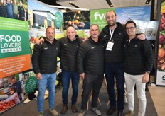 Demetri Gaffley, Vito Polera, Rupert Stoop, Warren Minnaar and Miguel Lopes from Food Lover's Market at their stand.