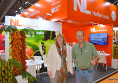 Holland Fresh Group's Muriel Halling and Marcel Zuidgeest who built the Netherlands country pavilion.