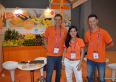 The Fruit Republic grows exotic fruit and vegetables in Vietnam and ships to The Netherlands where they distribute around Europe. Siebe Van Wijk, Jennnifer Karla Briones and Jeroen Pasman were at the stand. 