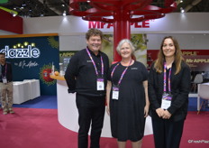 New Zealand apple grower and exporter Mr Apple had volumes around 10% less this season, but it has been steady and is now finishing up as the apples were sold quickly. Andrew Van Workum, Jo Turner and Naomi were at the stand. 