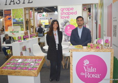 Rita Parrinha and Rafael Gil of Vale da Rosa. They export grapes and packaging from Portugal.