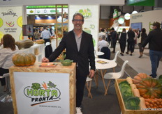 Carlos Marques of Horta Pronta. They export pumpkins, carriots, cabbagea and leeks to the European markets.