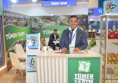 Kerem Tumen of Tumen Tarim. This was the first time exhibiting at Fruit Attraction. Next week, their pomegranate season goes into full swing, while their upcoming kiwi season will kick off in the first week of November.