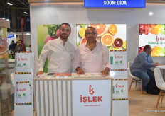 Orhan on the left and Mehmet Mutlu on the right, representing Islek Group. They export a wide variety of fruits and vegetables to Russia, the UK, Germany and the Netherlands. 