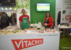 On the right is Victoria Penero of Vitacress. This Portuguese company exports vegetables to Spain and the UK.