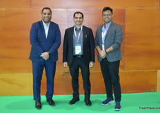 Varun Sharma, Kaushal Khakhar and Akash Kumar of Kay Bee Exports. THey export babycorn and ginger from India.