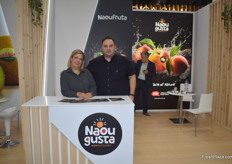 Evgenia Baxevanou and Ioannis Daskalidis of ACN Noussa. They export apples, cherries, citrus, and peaches among other fruits, to the UK, Middle East and North America.