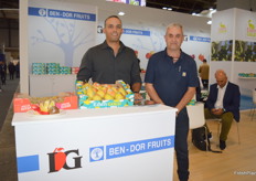 Ben Dor Fruits Ido Ben Dor and his father Joseph with the Eden Gold pears that was popular at the show.