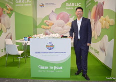 Jining Greenway Foodstuffs Company had John Meng their sales manager from China to sell their garlic, ginger and onions.