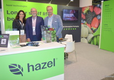 Hazel Technologies Teresa Scattini, Parker Booth, Ceo and Thibaut Ferte. They say the show was a lot busier than the last few years, with customers who are more engaged.