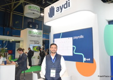 Hassan Fayed, CEO of Aydi, unveiling Aydi's AI farm management assistant at Fruit Attraction and announcing the company's expansion to South America.