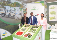 Sean Rasheed (middle), CEO of Souk Farms and his team. The Rwandan company exports avocados, french beans and chilies to the European market.