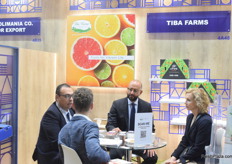 Ahmed El-Ayouty (middle), CEO of Tiba Farms, exports citrus, berries and onions to Europe and Asia.