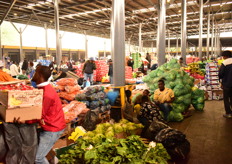 There is a festive atmosphere at the Tshiamo Market 