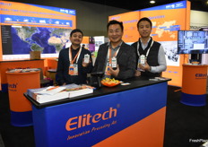 Sebastian Gonzalez, Jixian Liang and Jackie Lee with Elitech.