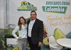 Sabrina Wilson an Manuel Michel with Colombia Avocados. 