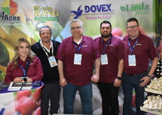 Known for offering organic lemons, apples, pears, and cherries is Dovex. From left to right: Miranda Soto, Arturo Valdez Villarreal, John McCarthy, Pedro Martinez Jr., and Mark Nesteroff. 