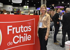 Karen Brux with Frutas de Chile proudly smiles for a photo. 