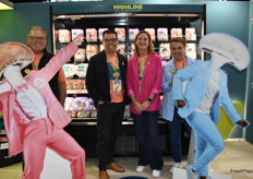 Team Highline Mushrooms is proudly showing their packaging makeover. From left to right: John Sheehan, Jose Cambon, Devon Kennedy, and Sabrina Pokomandy. 