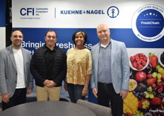 Issa Mahshi, Juan Rodas, Colette Naniole (CFI Hawaii), and Quint Wilken with Kuehne+Nagel. 