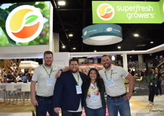 Tyler Weinbender, Ryan Cleary, Adilene Badillo, and Conner O'Malley with Superfresh Growers. 