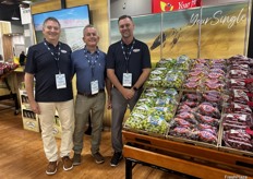 Grapes, grapes and more grapes at the Sunview Marketing International booth. L-R: Peter Arellanes, Phil Gruszka, Tennison Hoofard.