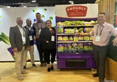 Shane Williams, Ciaran Costa, Derek Eager, Wendy Perez, and Stan Otremba show off Bonipak Produce’s assortment of vegetables.