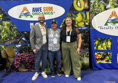 Jared Bray, David Posner, and Jenna Galise of Awe Sum Organics.