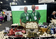 Garlic, garlic and more garlic at Christopher Ranch LLC’s booth with Anthony DeAngelis and Justin Guibert.