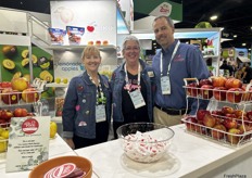 Jill Hughey and Brenda Briggs of Rice Fruit Co.’s with Andy Figart of Hess Brothers Fruit Co. 