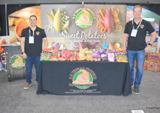 AV Thomas Produce, Inc. Christopher Arriaga and Jeremy Fookes with their purple sweet potatoes made famous in a Netflix documentary.