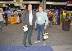 Walking the show floor Stephan Bruwer and Marnus van Wyk from Unipack Fruit, citrus and stone fruit exporters from South Africa.