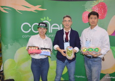 Marquis Worldwide Specialty had Misook Choi, Paul Shin and Peter Jung from Korea, who import Korean fruit into the US.